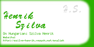 henrik szilva business card